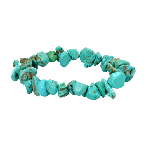 Turquoise Howlite Chip Bracelet