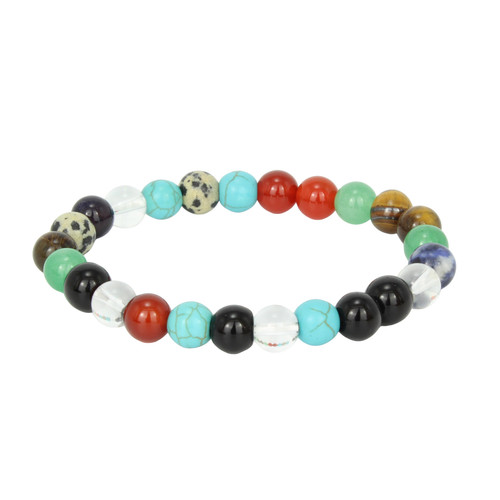 Mixed Gemstones Sphere Bracelet