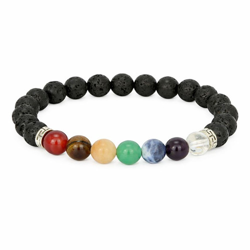 Lava and Chakra 8mm Bracelet