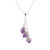 Triple Point Pendant Necklace - Amethyst