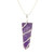 Amethyst Wrapped Flat Point Pendant Necklace