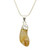 Silver Plated Citrine Polished Pendant Necklace