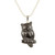 Hematite Owl Pendant Necklace