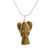 Tigers Eye Guardian Angels Pendant Necklace