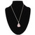 Silver Plated Rose Quartz Pendant Necklace, Polished