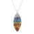 Chakra Point Oval Orgonite Pendant Necklace