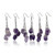 Raw Amethyst Triple Point Earrings ~

The Stone of Tranquility & Psychic Power. Provides peace, balance and a feeling of oneness with your spiritual goals. Heightens intuition, provides protection and healing. Helps one to break free from addictions. Activates the third eye chakra. Assists in dreaming, astral travel & meditation.