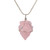 Rose Quartz Arrowhead Pendant Necklace