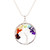 Silver Plated Tree of Life Circle Chakra Pendant Necklace