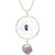 Silver Plated Web w/ Amethyst Point Pendant Necklace