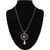 Gold Plated Web w/ Citrine Point Pendant Necklace