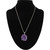 Silver Plated Amethyst Druze Pendant Necklace
