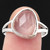 Sterling Silver Faceted Rose Quartz Ring ~
Rose Quartz ~ A gemstone of Love. It is a healing aid for the heart chakra. The heart chakra is thought to make one open to love and compassion. It is also thought to bring healing to those who feel unloved. It helps people develop strong friendships. Rose Quartz promotes all the good aspects of love – tenderness, comfort, gentleness, joy and hope. It promotes peace, happiness and fidelity in relationships. Stimulates love and appreciation of all things. Helps develop and nurture compassionate spirit. Also a great stone for children, enhancing harmony, calming, confidence, self-love, intellect and  imagination.