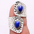 Adjustable Lapis Afghanistan Ring ~
Lapis Lazuli ~ Universal symbol of wisdom and truth. Activates the upper chakras and stimulates the pineal gland. Opens your connection to Spirit.Helps one to develop intuition, psychic visions and clairvoyant abilities. Creates feelings of peace, harmony and the gift of enlightenment.