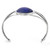 Sterling Silver Lapis Cuff Bangle Bracelet ~

Lapis Lazuli ~ Universal symbol of wisdom and truth. Activates the upper chakras and stimulates the pineal gland. Opens your connection to Spirit.Helps one to develop intuition, psychic visions and clairvoyant abilities. Creates feelings of peace, harmony and the gift of enlightenment.