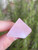 Rose Quartz pyramid crystal for love, healing, and heart chakra energy balancing.
