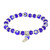 Turkish Evil Eye Stretch Bracelet With Charm - Blue