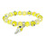 Turkish Evil Eye Stretch Bracelet With Charm - Yellow