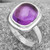 Natural Amethyst Cab - Brazil Ring Size - 7.5