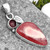 Rhodochrosite Argentina and Pink Tourmaline Rough Pendant, Length 1 5/9 inch