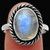 Rainbow Moonstone Ring Size 9