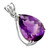 Faceted African Amethyst Pendant , Length 1 1/4 inch