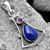 Lapis and Amethyst Pendant, Length 1 5/7 inch