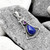 Lapis and Amethyst Pendant, Length 1 5/7 inch