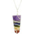 Chakra Wrapped Flat Point Pendant Necklace