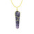 Gold Plated Lepidolite Wire Wrap Point Pendant Necklace
