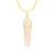 Gold Plated Rose Quartz Wire Wrap Point Pendant Necklace