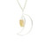 Moon With Gemstone Dangle Necklace - Citrine