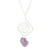 Swirl with Point Necklace - Amethyst