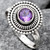 Amethyst Ring ~

Amethyst ~ The Stone of Tranquility & Psychic Power. Provides peace, balance and a feeling of oneness with your spiritual goals. Heightens intuition, provides protection and healing.
