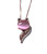 pink cats eye fox necklace