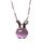 pink cats eye bunny necklace