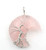 Assorted Moon Wire-Wrapped Tree of Life Necklace -  rose quartz
