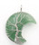 Assorted Moon Wire-Wrapped Tree of Life Necklace -  green aventurine