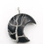 Assorted Moon Wire-Wrapped Tree of Life Necklace - black obsidian