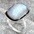 Rainbow Moonstone Rounded Rectangle Ring ~

Rainbow Moonstone ~ A Goddess stone that is associated with the magic of the moon. Most powerful time to use a moonstone is during a full moon. Brings good fortune, success and love. Assists in foretelling the future. Enhances intuition and promotes inspiration. A passionate love stone, stimulating kundalini energy. An excellent stone to use during meditation to understand oneself.