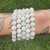 white moonstone sphere bracelet 8mm