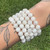 White moonstone sphere bracelet 8mm