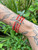 Red Beaded Evil Eye Bracelet