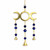 Small Gold Triple Moon Wind Chime