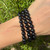 Black Tourmaline Sphere Bracelet (Sizes Vary)