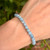 Aquamarine Crystal Sphere Bracelet 6mm