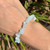 Aquamarine Crystal Chip Bracelet