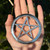 Pentagram Cut-Out Brass Altar Tile – Gold or Silver
