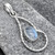 Sterling Silver Rainbow Moonstone Pendant ~

Rainbow Moonstone ~ A Goddess stone that is associated with the magic of the moon. Most powerful time to use a moonstone is during a full moon. Brings good fortune, success and love. Assists in foretelling the future. Enhances intuition and promotes inspiration. A passionate love stone, stimulating kundalini energy. An excellent stone to use during meditation to understand oneself.