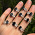 Herkimer Diamond & Black Tourmaline Ring